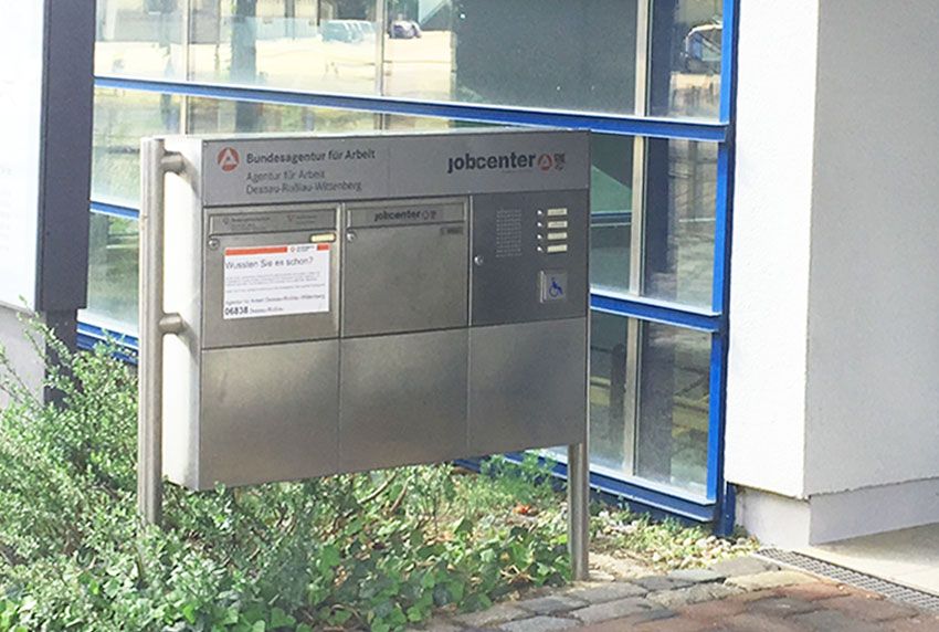 Edelstahl Briefkastenanlage fr mter und Behrden